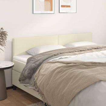 ARDEBO.de - Kopfteile 2 Stk. Creme 100x5x78/88 cm Kunstleder