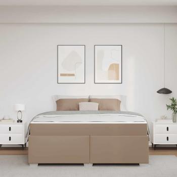 Bettgestell Cappuccino 180 x 200 cm Kunstleder