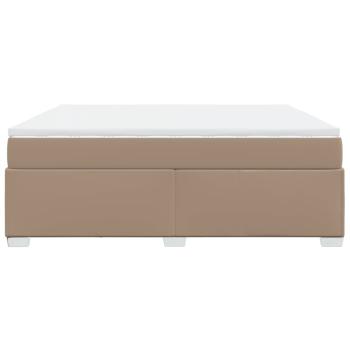 Boxspringbett Matratze Cappuccino-Braun 180x200 cm Kunstleder