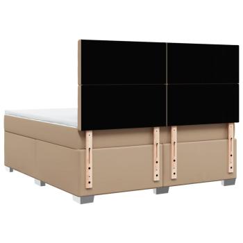 Boxspringbett Matratze Cappuccino-Braun 180x200 cm Kunstleder