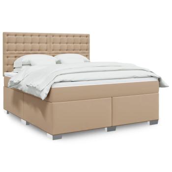 ARDEBO.de - Boxspringbett Matratze Cappuccino-Braun 180x200 cm Kunstleder