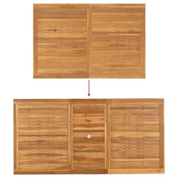 Garten Essgruppe 7 pcs Braun 200 x 100 x 75 cm Teak-Massivholz