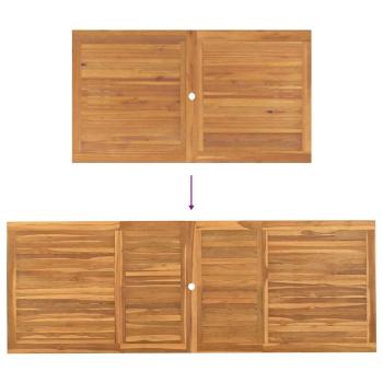 Garten Essgruppe 9 pcs Braun 280 x 100 x 75 cm Teak-Massivholz