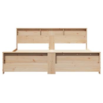 Bettgestell mit Kopfteil Braun 200 x 200 cm Massivholz Kiefer