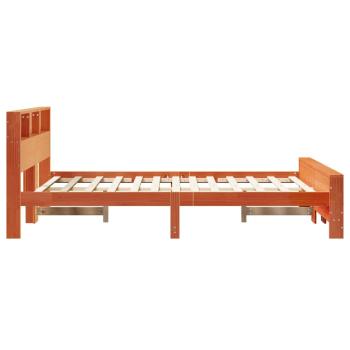 Bettgestell Wachsbraun 150 x 200 cm Massivholz Kiefer