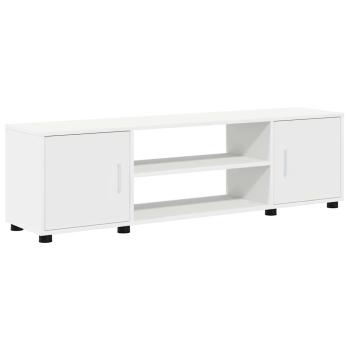4-teilige TV-Schrank Set Wandmontiert 4 pcs Weiß Holzwerkstoff