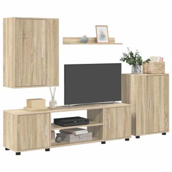 4-teilige TV-Schrank Set 4 pcs Sonoma Eiche Holzwerkstoff