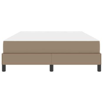 Bett mit Matratze Cappuccino 160 x 200 cm Kunstleder