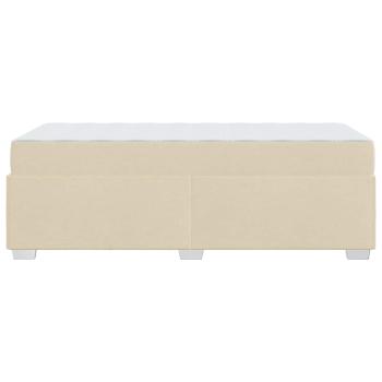 Bettgestell Creme 100 x 200 cm Stoff