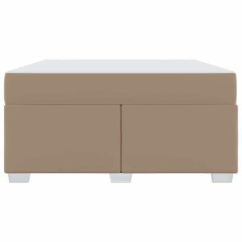 Bettgestell Cappuccino 160 x 200 cm Kunstleder