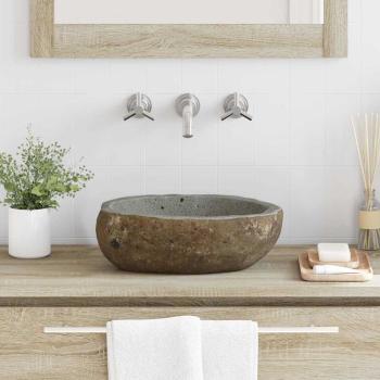 ARDEBO.de - Basin Hellgrau (30-37) x (25-30) x 12 cm Flussstein