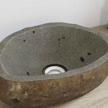 Basin Hellgrau (30-37) x (25-30) x 12 cm Flussstein