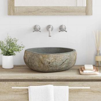 ARDEBO.de - Basin Hellgrau (38-45) x (30-35) x 15 cm Flussstein