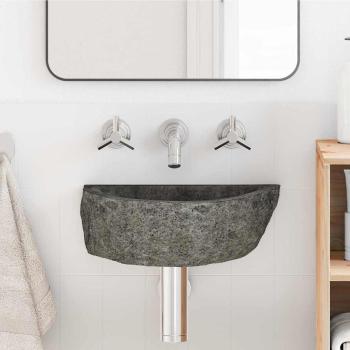 ARDEBO.de - Wandhängendes Waschbecken Grau (30-37) x (25-30) x 12 cm