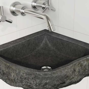 Wandhängende Ecke Waschschüssel Grau (30-37) x (30-37) x 12 cm