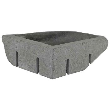 Wandhängende Ecke Waschschüssel Grau (30-37) x (30-37) x 12 cm