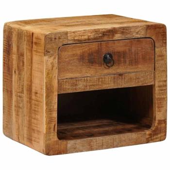 Wandmontierter Nachtschrank mit Regal Braun 40 x 30 x 36 cm