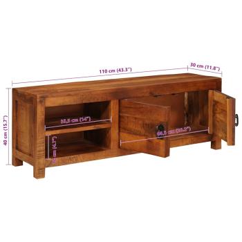 TV-Schränk Braun 110 x 30 x 40 cm massives Mangoholz