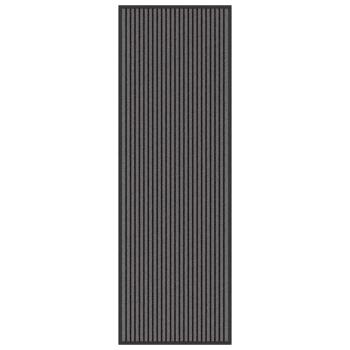 Fußmatte Striped Schwarz und Grau 60 x 180 cm Polypropylen, PVC