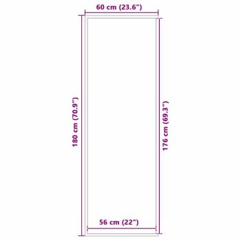 Fußmatte Striped Schwarz und Grau 60 x 180 cm Polypropylen, PVC
