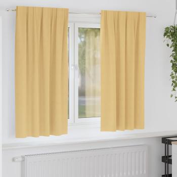 ARDEBO.de - Vorhänge mit Vorhängen 2 pcs Beige Polyester