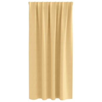 Vorhänge mit Vorhängen 2 pcs Beige Polyester