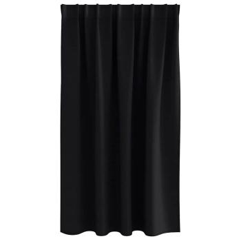 Vorhänge mit Vorhängen 2 pcs Schwarz Polyester