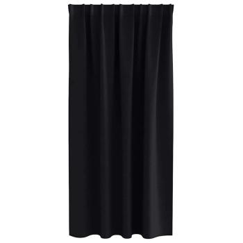 Vorhänge mit Vorhängen 2 pcs Schwarz Polyester