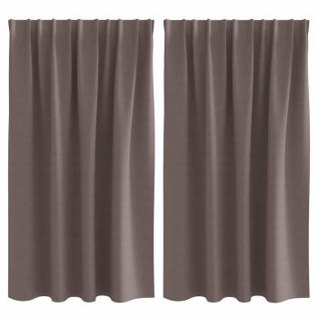Vorhänge mit Vorhängen 2 pcs Dunkelbraun Polyester