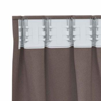 Vorhänge mit Vorhängen 2 pcs Dunkelbraun Polyester