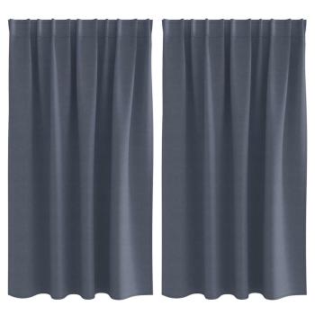 ARDEBO.de - Vorhänge mit Vorhängen 2 pcs Anthrazit Polyester