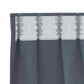 Verdunkelungs-Vorhänge mit Ringen 2 pcs Anthrazit 140 x 140 cm