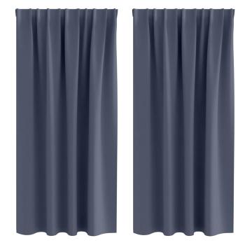 Vorhänge mit Vorhängen 2 pcs Anthrazit Polyester