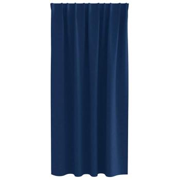 Vorhänge mit Vorhängen 2 pcs Dunkelblau Polyester