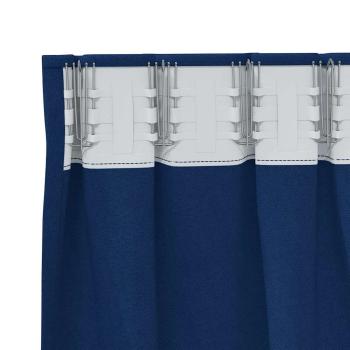 Verdunkelungs-Vorhänge mit Ringen 2 Stk. Dunkelblau Polyester