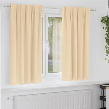 ARDEBO.de - Vorhänge mit Vorhängen 2 pcs Creme Polyester