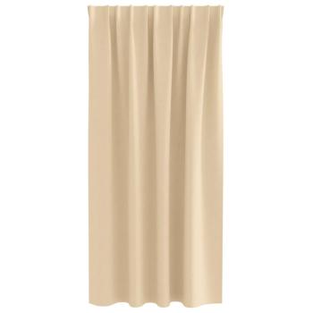 Vorhänge mit Vorhängen 2 pcs Creme Polyester