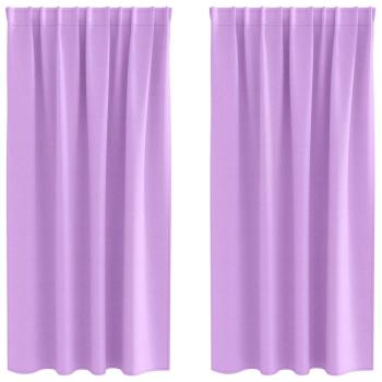 Vorhänge mit Vorhängen 2 pcs Lila Polyester