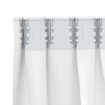 Vorhänge mit Vorhängen 2 pcs Helles Weiß Polyester