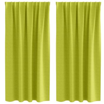 Vorhänge mit Vorhängen 2 pcs Apfelgrün Polyester