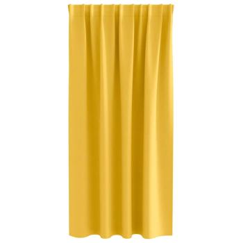 Vorhänge mit Vorhängen 2 pcs Senfgelb Polyester
