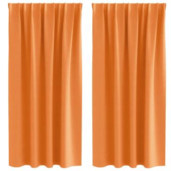 Vorhänge mit Vorhängen 2 pcs Orange Polyester