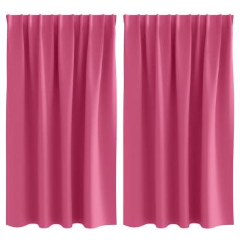 Vorhänge mit Vorhängen 2 pcs Leuchtendes Pink Polyester