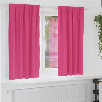ARDEBO.de - Vorhänge mit Vorhängen 2 pcs Leuchtendes Pink Polyester
