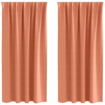 Vorhänge mit Vorhängen 2 pcs Terrakotta Polyester