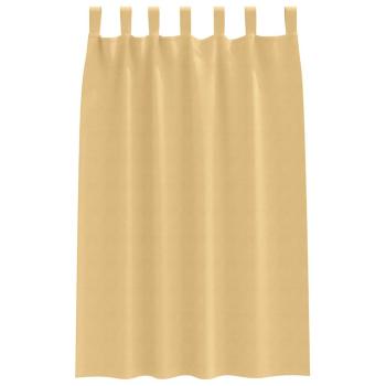Vorhänge mit Vorhängen 2 pcs Beige Polyester