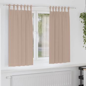 ARDEBO.de - Vorhänge mit Vorhängen 2 pcs Taupe Polyester