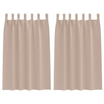 Vorhänge mit Vorhängen 2 pcs Taupe Polyester