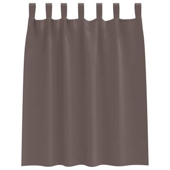 Vorhänge mit Vorhängen 2 pcs Dunkelbraun Polyester