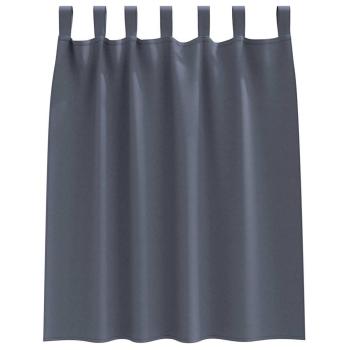 Vorhänge mit Vorhängen 2 pcs Anthrazit Polyester
